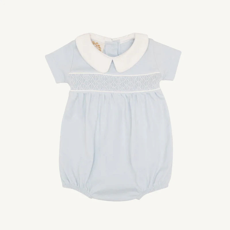 Short Sleeve Banbury Bubble - Buckhead Blue with Worth Avenue White Sm | The Beaufort Bonnet Company