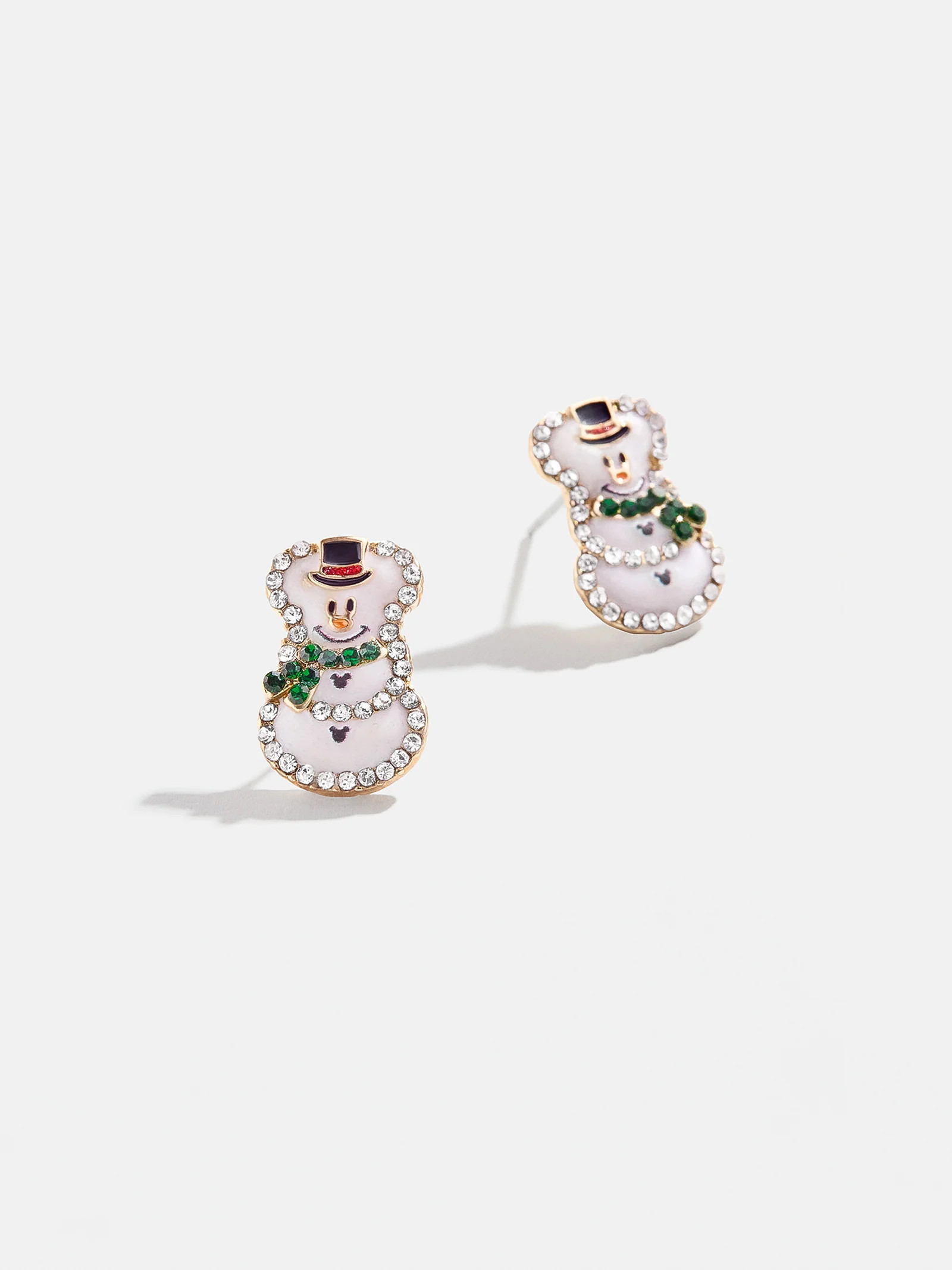Disney Mickey Mouse Snow Cute Earrings - Snowman Delicate Stud Earrings | BaubleBar (US)