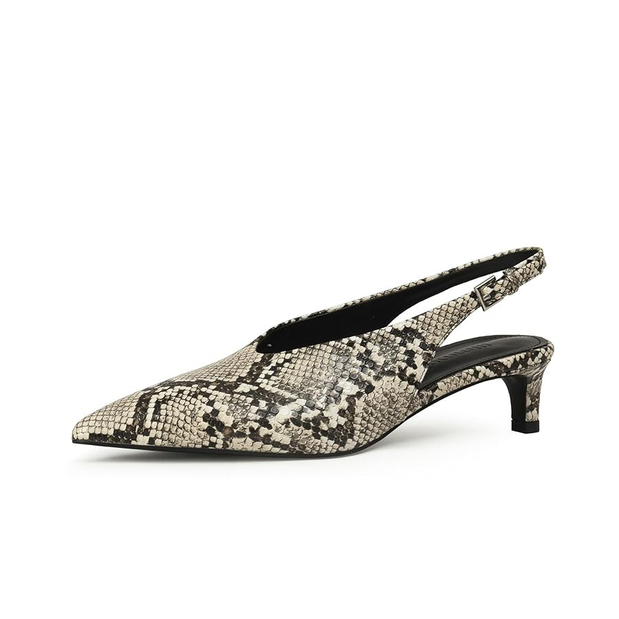 iiimmu Slingback Heels for Women Closed Toe 2 IN Kitten Heels Pointed Toe Women Pumps Low Heel Dr... | Amazon (US)