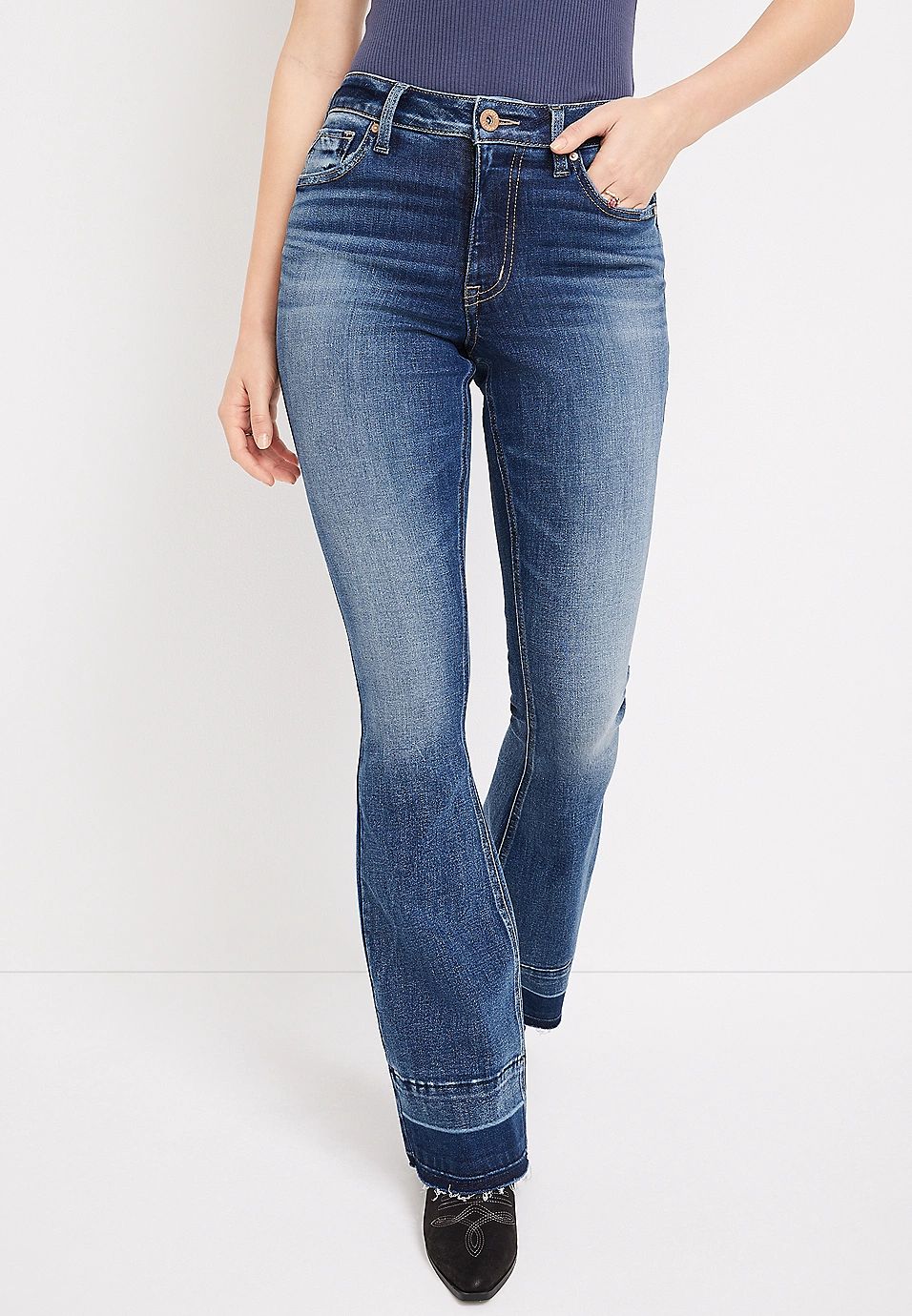 edgely™ Flare Curvy High Rise Jean | Maurices