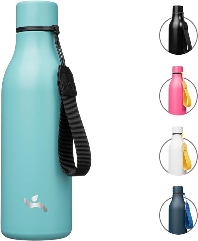 Insulated Water Bottle with Strap,18 oz Double Wall Stainless Steel Vacuum Bottles Metal Water Fl... | Amazon (US)