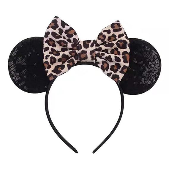 Eisyaa Mouse Ears Bow Headbands, Sequin Minnie Ears Headband Glitter Mickey Ears Party Princess D... | Amazon (US)