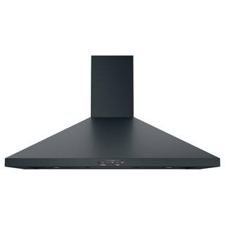 36 in. Convertible Wall-Mount Range Hood with Light in Black Slate, Fingerprint Resistant | The Home Depot
