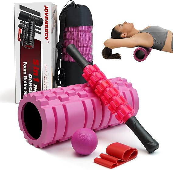 5 in 1 Foam Roller Set, Trigger Point Foam Roller Patented, Massage Stick, Massage Ball, Resistan... | Amazon (US)
