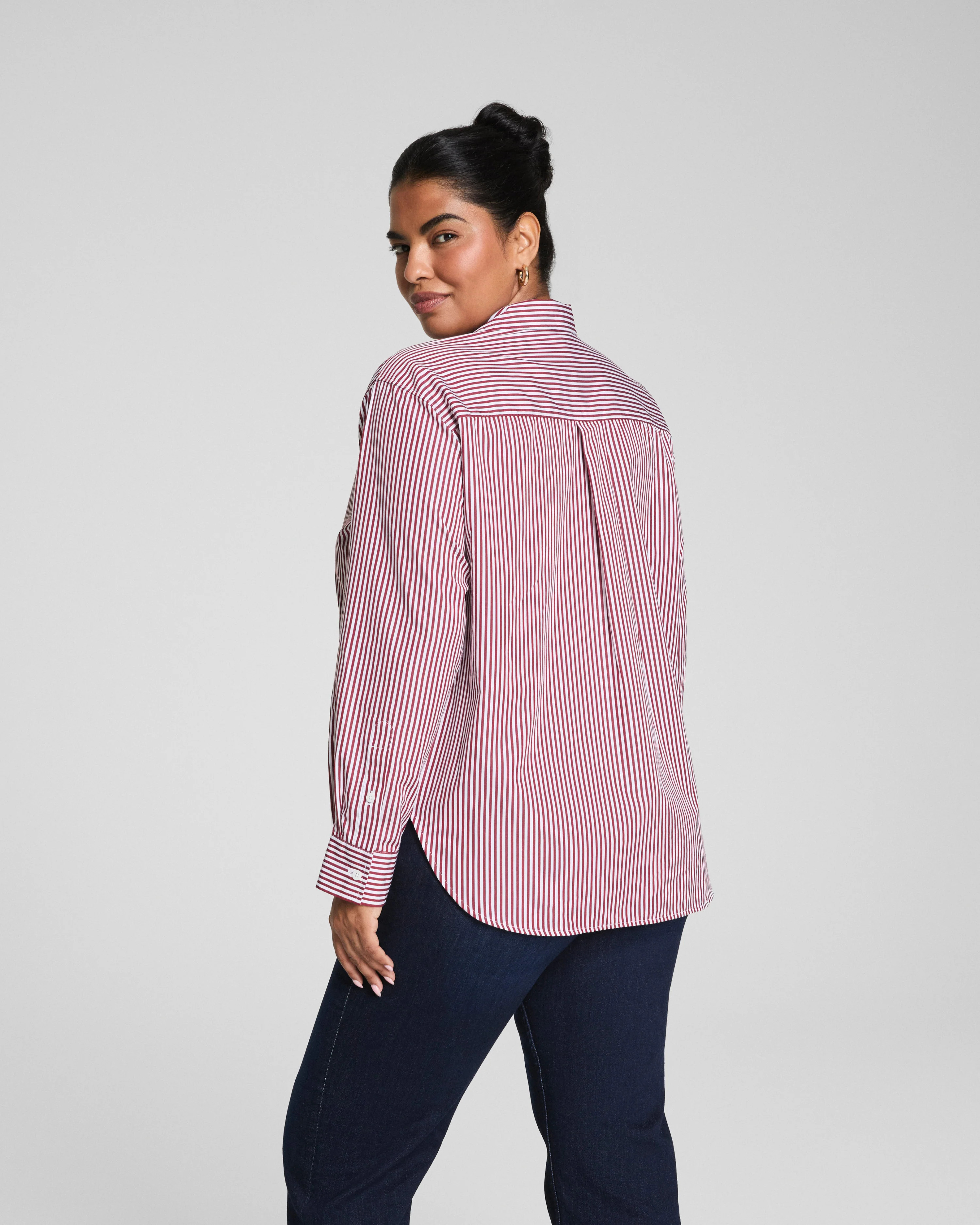 Oversized Poplin Button-Up Shirt in Premium Cotton | SPANX | Spanx