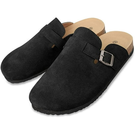 Boston Suede Clogs for Women Men Dupes Unisex Arizona Delano Slip-on Potato Shoes Footbed Cork Clogs | Walmart (US)