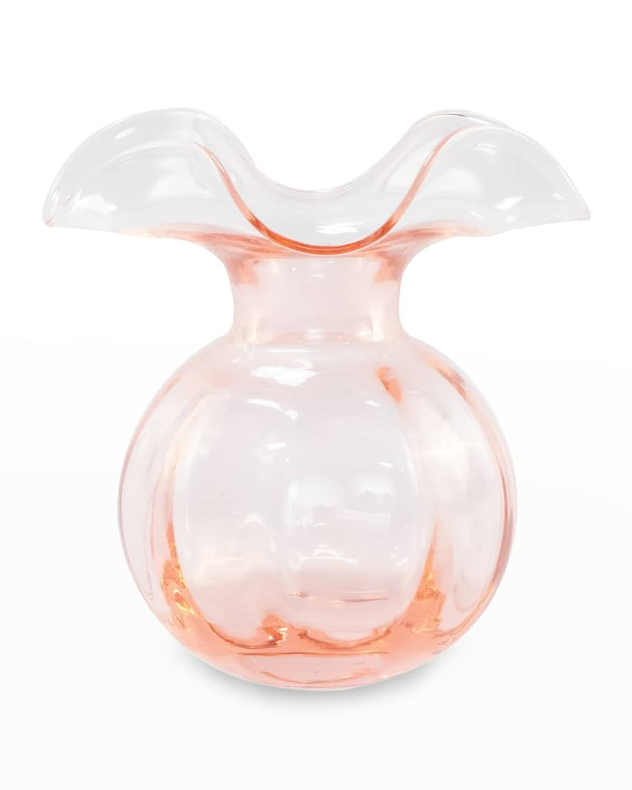 Vietri Hibiscus Glass Pink Medium Fluted Vase | Neiman Marcus