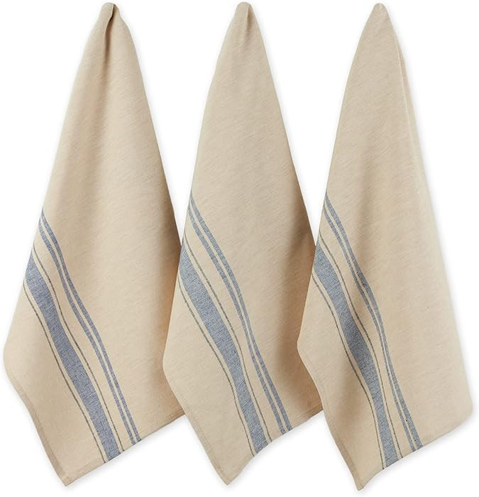 Amazon.com: DII French Stripe Dishtowels, Kitchen Collection, 20 x 30 (Set of 3), Nautical Blue :... | Amazon (US)