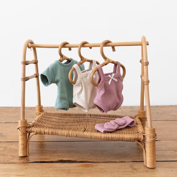 Lola Rattan Doll Clothing Rack With 3 Hangers  High End Doll - Etsy | Etsy (US)
