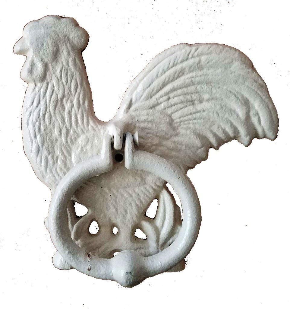 White Country Cottage Rooster Door Knocker - Solid Cast Iron | Amazon (US)