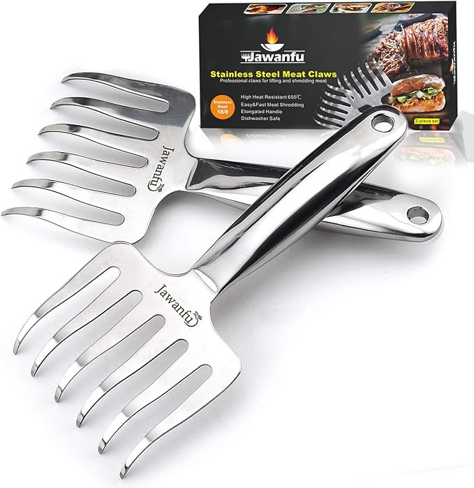 jawanfu Meat Shredder Claws 304 Stainless Steel - Meat Claws Grill Accessories for handling, Lift... | Amazon (US)
