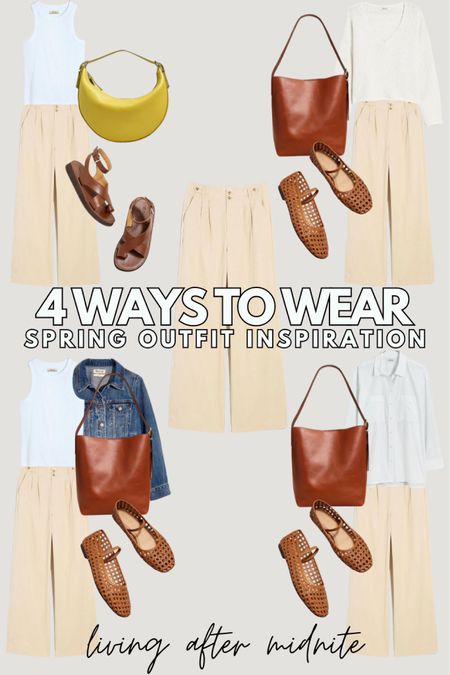 4 Ways to Wear Madewell Wide Leg Pants / Harlow pants / sandals / spring outfit / summer outfit

#LTKxMadewell #LTKsalealert #LTKmidsize