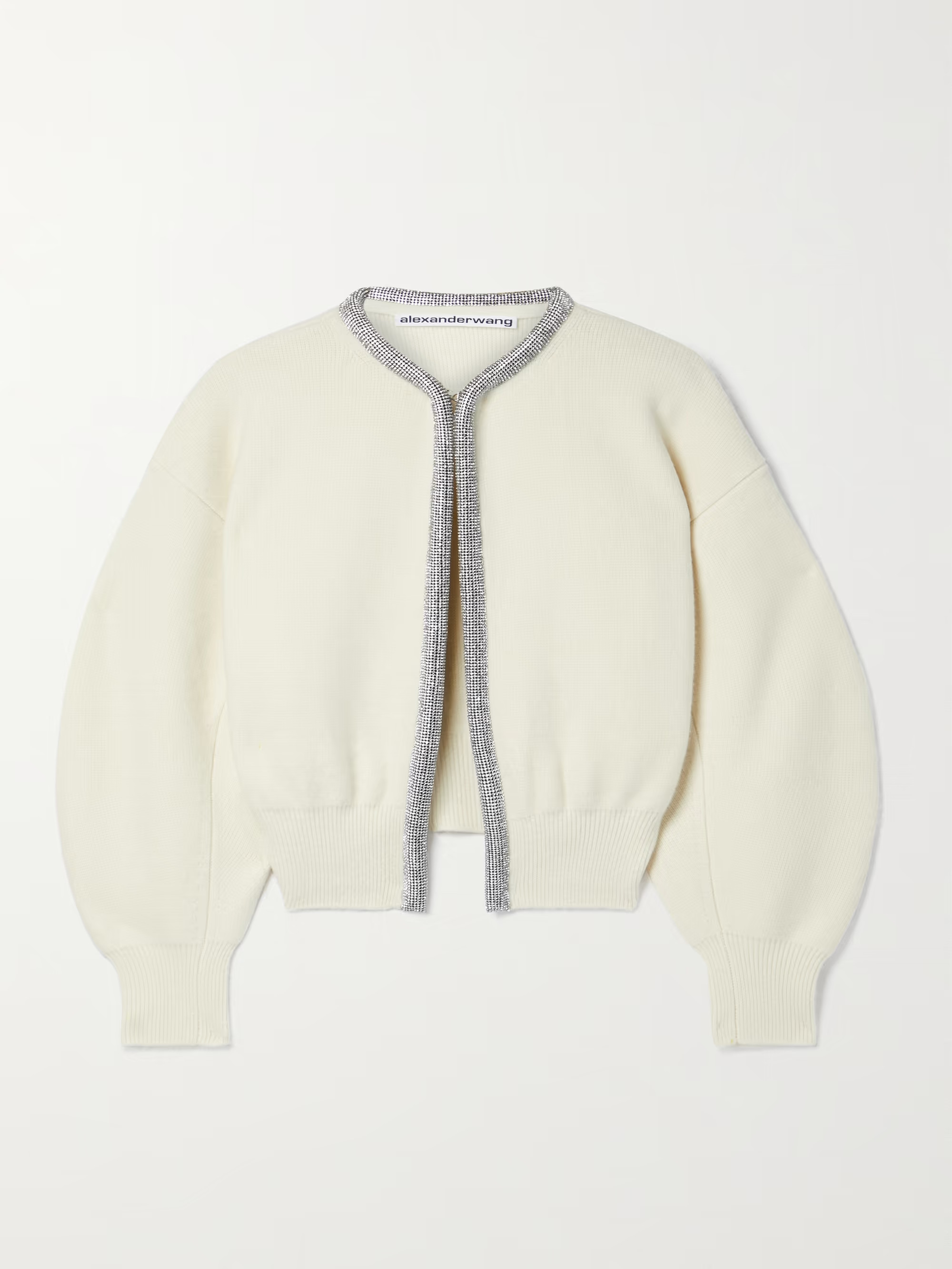 Crystal-embellished wool-blend cardigan | NET-A-PORTER (US)