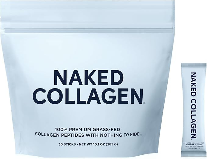 NAKED Collagen Stick Packs - Pasture-Raised, Unflavored Grass-Fed Hydrolyzed Collagen Travel Pack... | Amazon (US)
