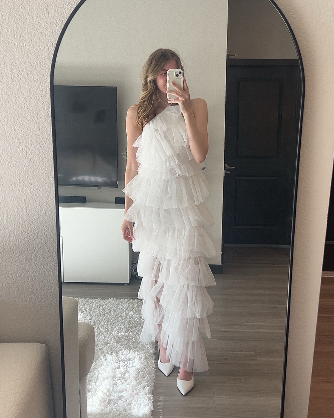 White tulle dress, wedding event dress, zipper on the side, very comfortable and fun bridal outfit! 💍🤍

#LTKwedding