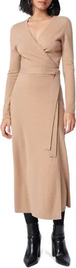 Diane von Furstenberg Astrid Long Sleeve Wool & Cashmere Wrap Sweater Dress | Nordstrom | Nordstrom