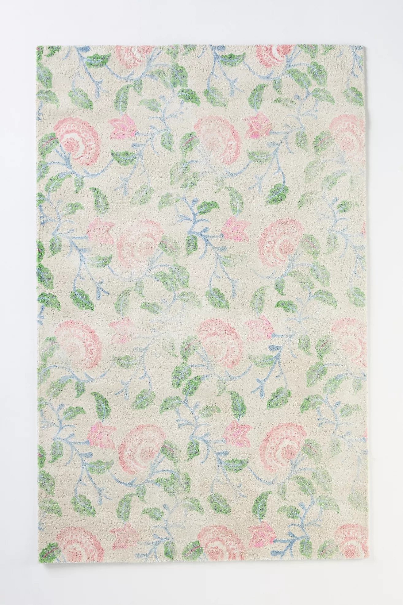 Vivienna Multicolor Printed Floral Tufted Rug | Anthropologie (US)