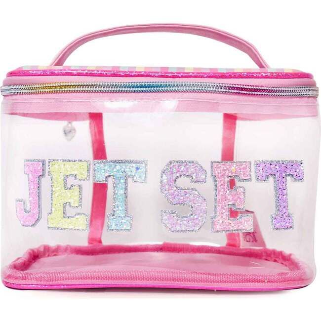 Jet Set Clear Train Case, Pink | Maisonette