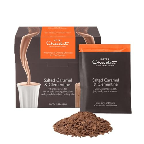Hotel Chocolat - Salted Caramel Clementine Hot Chocolate - Fruity - Smooth Real Drinking Milk Chocolate - 10 Serving Box - European Style - Made for the Velvetiser | Amazon (US)