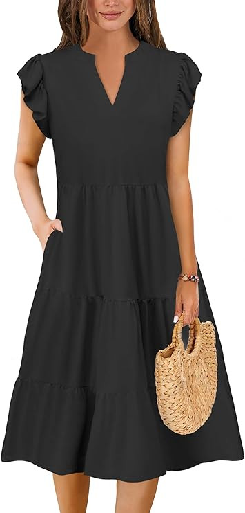 Summer Dresses for Women 2026 Elegant Classy Casual Plus Size Spring Midi Fashion Dress S-XXL | Amazon (US)
