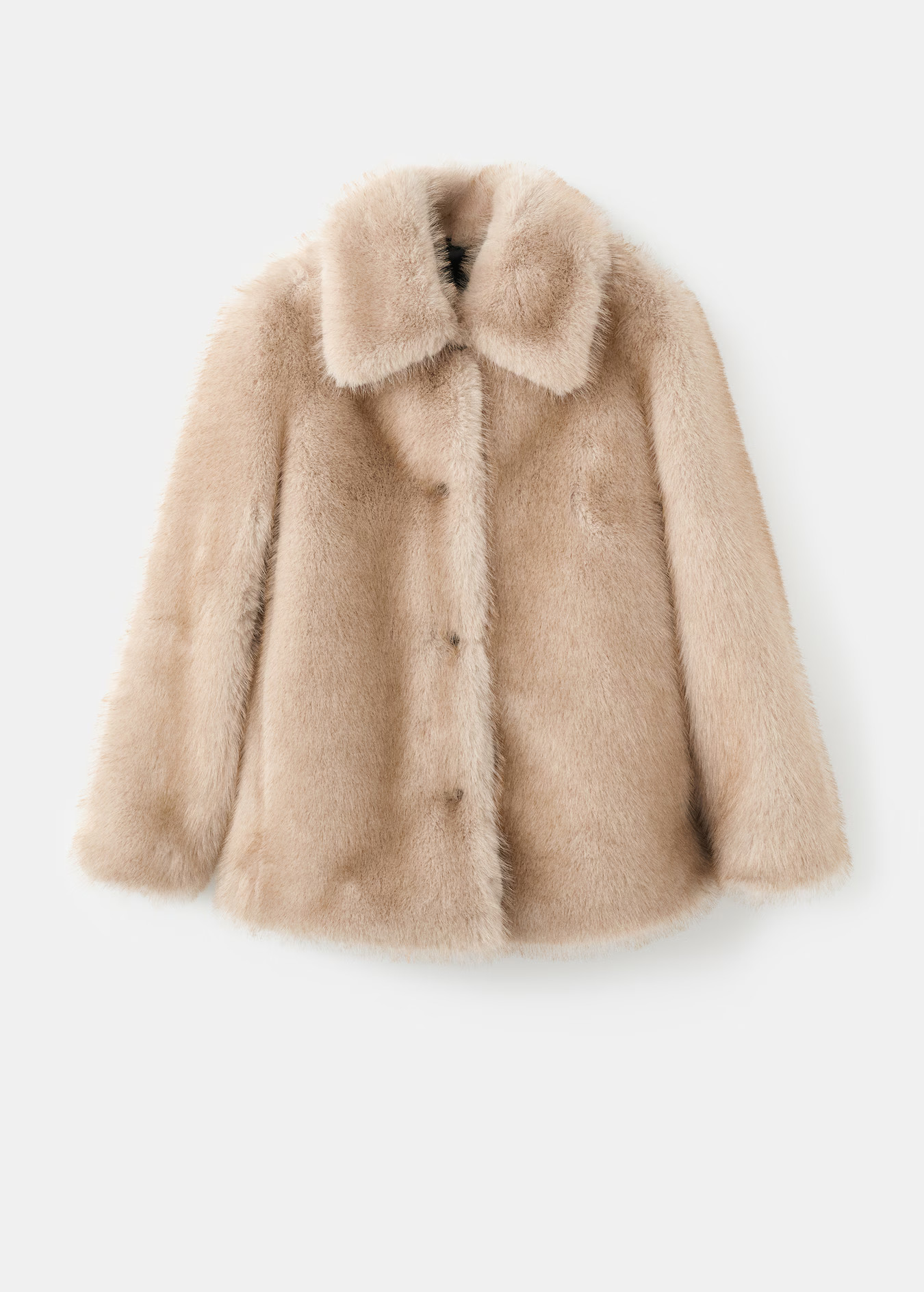 Faux-fur coat with buttons - Women | MANGO USA | Mango (US/MX/AU)