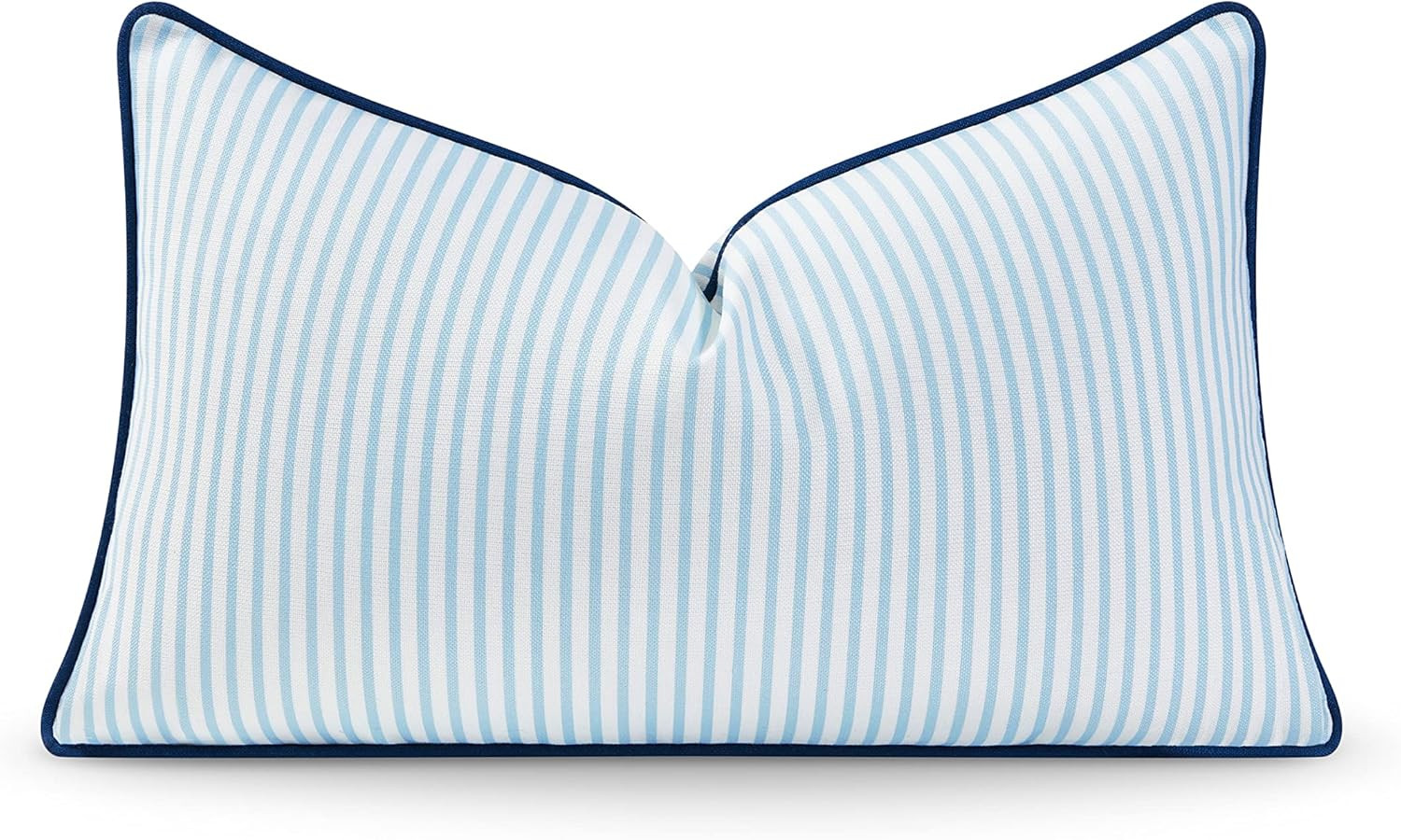 Hofdeco Premium Coastal Hampton Style Patio Indoor Outdoor Lumbar Pillow Cover Only, 12"x20" Wate... | Amazon (US)