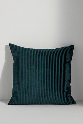 Fiora Ribbed Velvet Pillow | Anthropologie (US)