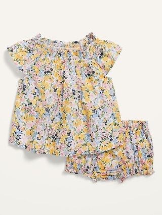 Floral Smocked Top and Bloomers Set for Baby | Old Navy (US)