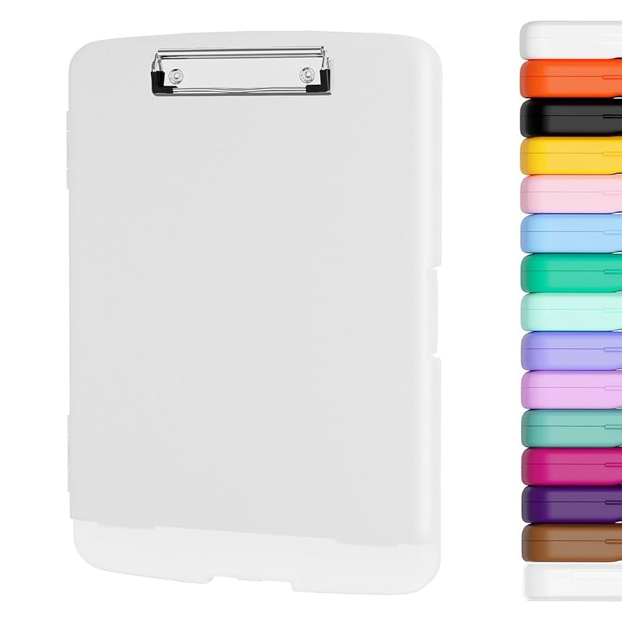 Piasoenc Clipboard with Storage, 8.5 x 11 Organization Box with Pen Holder and A4 Legal Paper Fol... | Amazon (US)