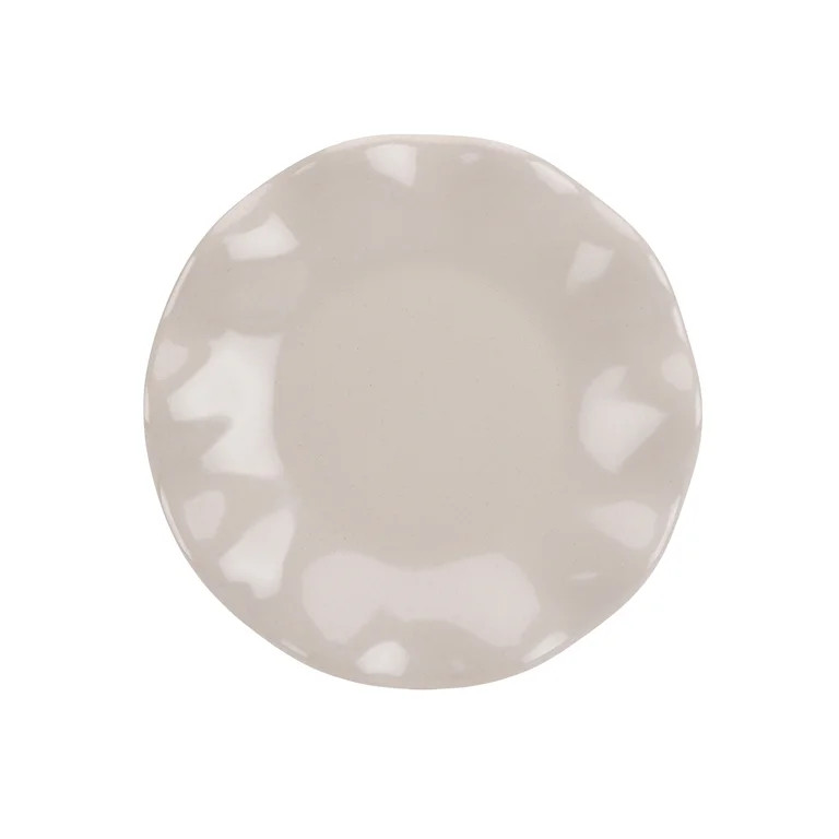 Just Feed Me by Jessie James Decker 11" Bamboo-Melamine Scalloped Dinner Plate, Cream | Walmart (US)