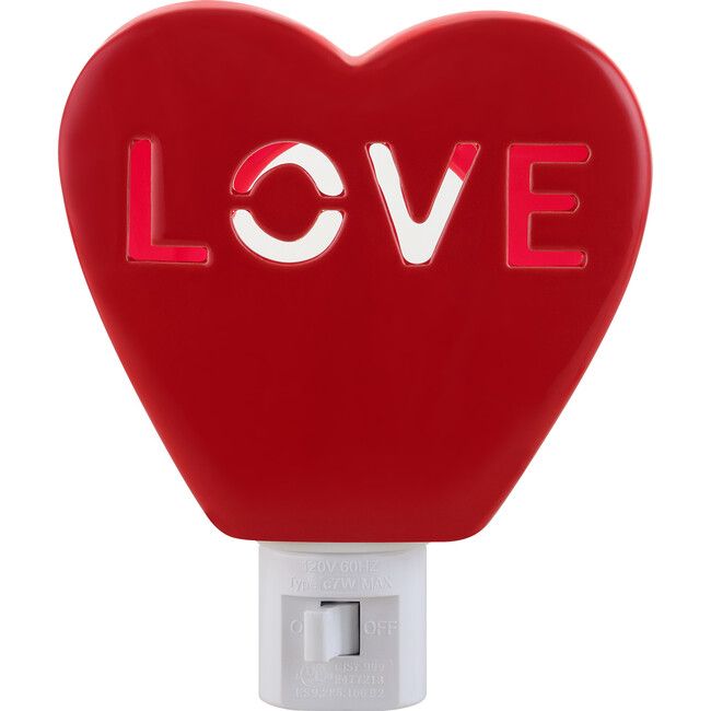 Ceramic Candy Heart Love Red Nightlight | Maisonette