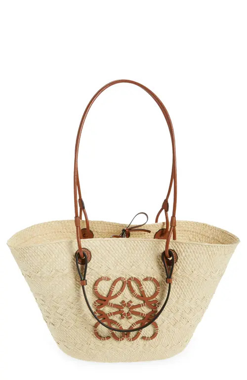 Loewe x Paula's Ibiza Anagram Iraca Palm Basket Bag in Natural/Tan at Nordstrom | Nordstrom