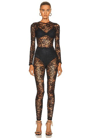 fleur du mal Lace Catsuit in Black | FWRD 