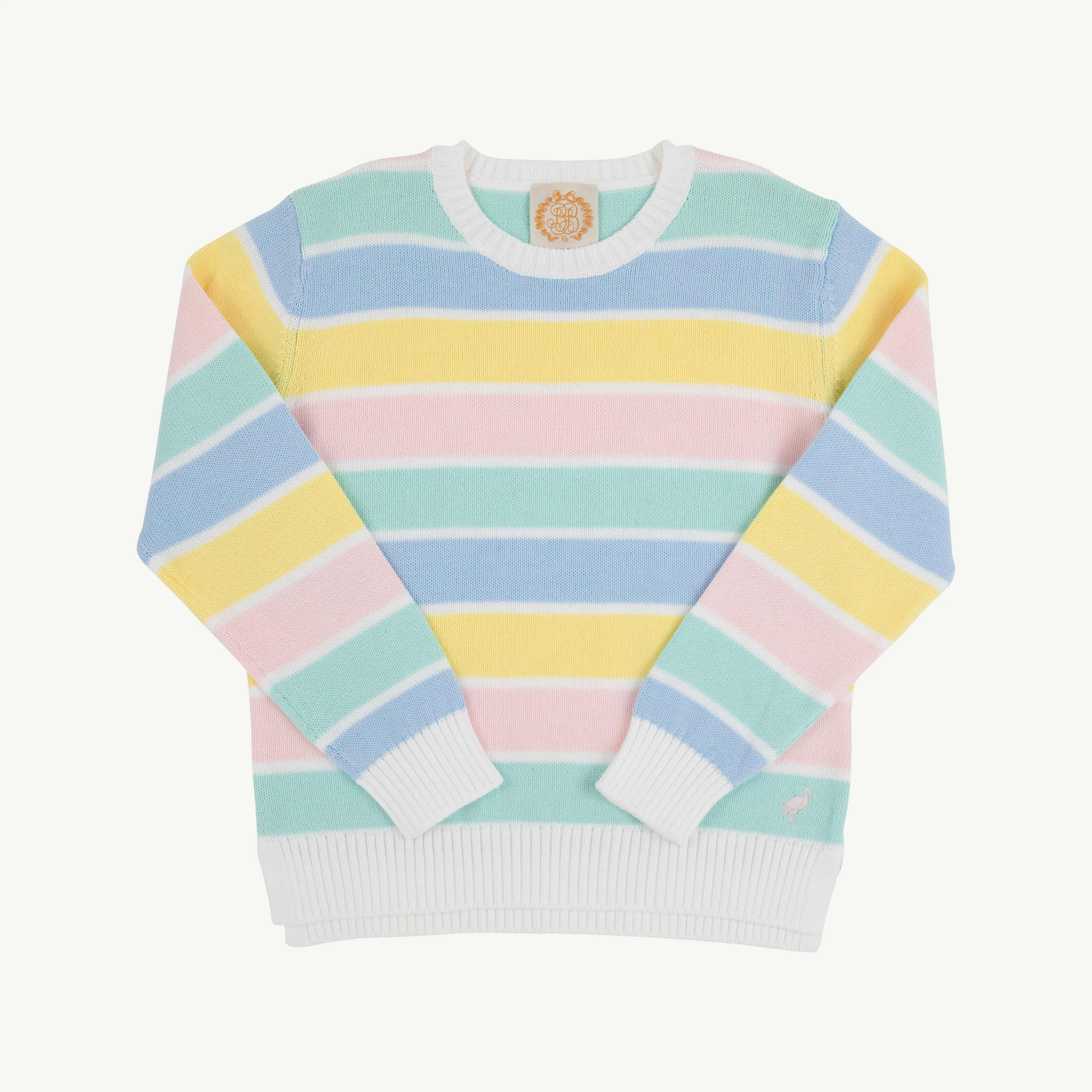 Cissy Sweater - Siesta Key Stripe with Palm Beach Pink | The Beaufort Bonnet Company