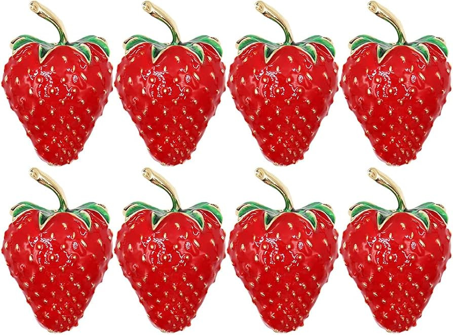 Qinwuwu Knobs Handles Pulls Iron Carving Strawberry Decorative Art Jewelry Boxes Pulls Knobs Crea... | Amazon (US)