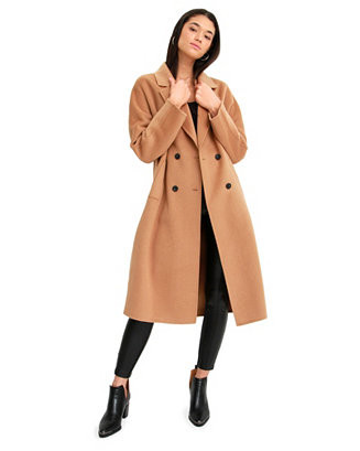 Women's Double Breasted Lined Wool Coat | Macy's