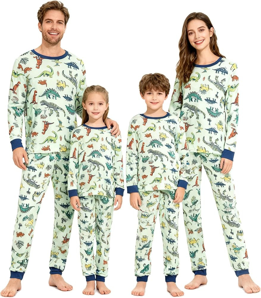 HYCLES Family Matching Pajama Sets, Long Sleeve Sleepwear Pjs for Couple Dinosaur Pjs | Amazon (US)