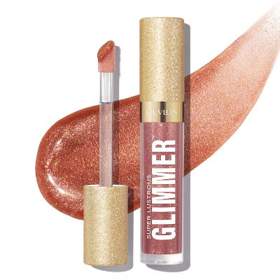 Revlon Super Lustrous Glimmer Gloss - Plant Based Glitter - 005 Glazed Almond - 0.13 fl oz: Moisturizing, Shimmer | Target