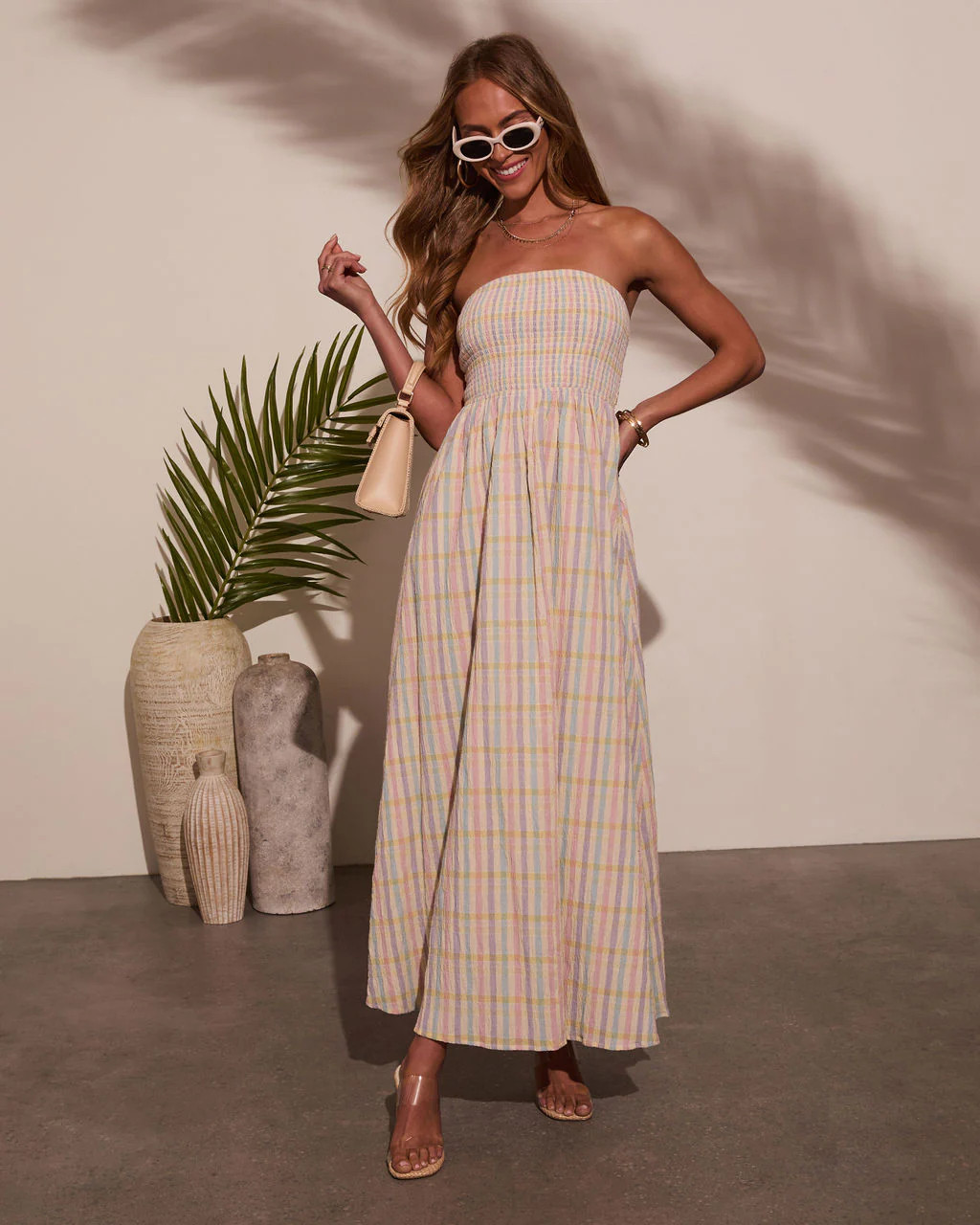 Montana Striped Strapless Maxi Dress | VICI