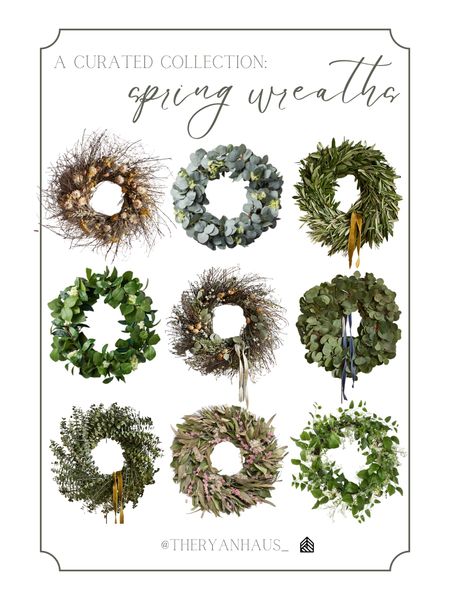Spring wreaths from affordable and high end retailers! A fresh pop of green for those of us still fighting the remaining snow! 

Spring wreaths, wreaths, target, terrain, pottery barn, home decor, seasonal 

#LTKstyletip #LTKhome #LTKSeasonal