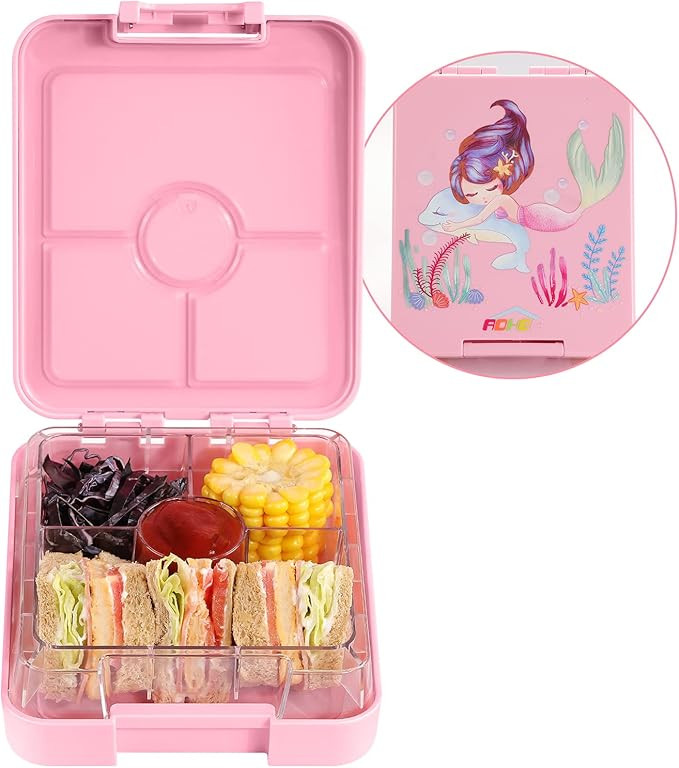 AOHEA Bento Lunch Box for Kids: BPA FREE Bento Box Containers 4 Compartment Kids Bento Box Tritan... | Amazon (US)
