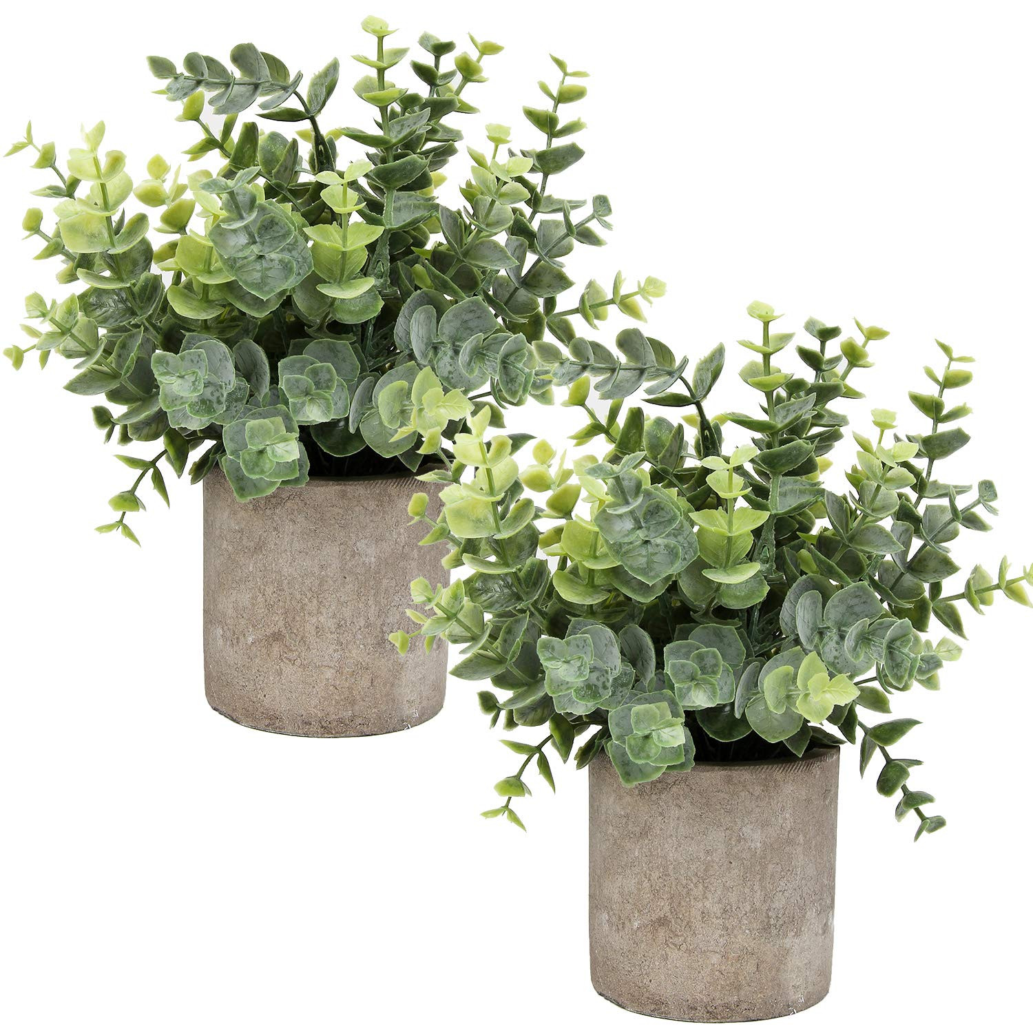 Flojery Mini Potted Plants Artificial Eucalyptus Boxwood Rosemary Greenery in Pots Faux Potted He... | Amazon (US)