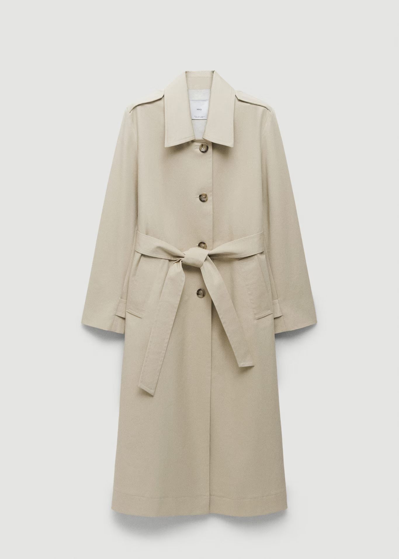 Cotton trench coat with shirt collar -  Women | Mango United Kingdom | MANGO (UK)