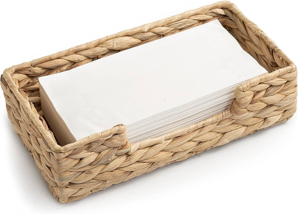 CLAYNIX Rattan Napkin Holders for Table, Napkins Holder For Paper Napkins, Kitchen Luncheon Paper... | Amazon (US)