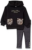 Calvin Klein Baby Girls' 2 Pieces Leggings Set, Black/Animal Print/Dark wash Denim, 18M | Amazon (US)