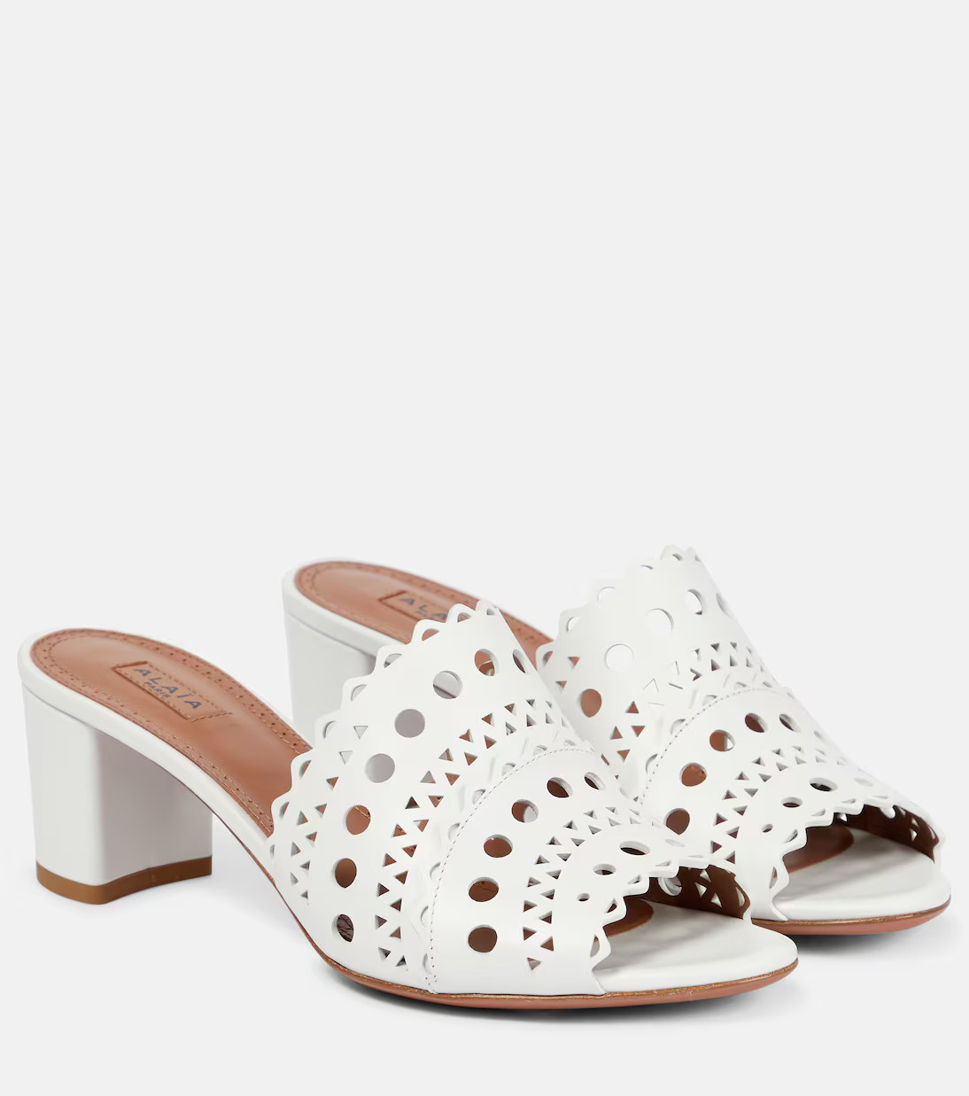 Laser-cut leather mules | Mytheresa (US/CA)