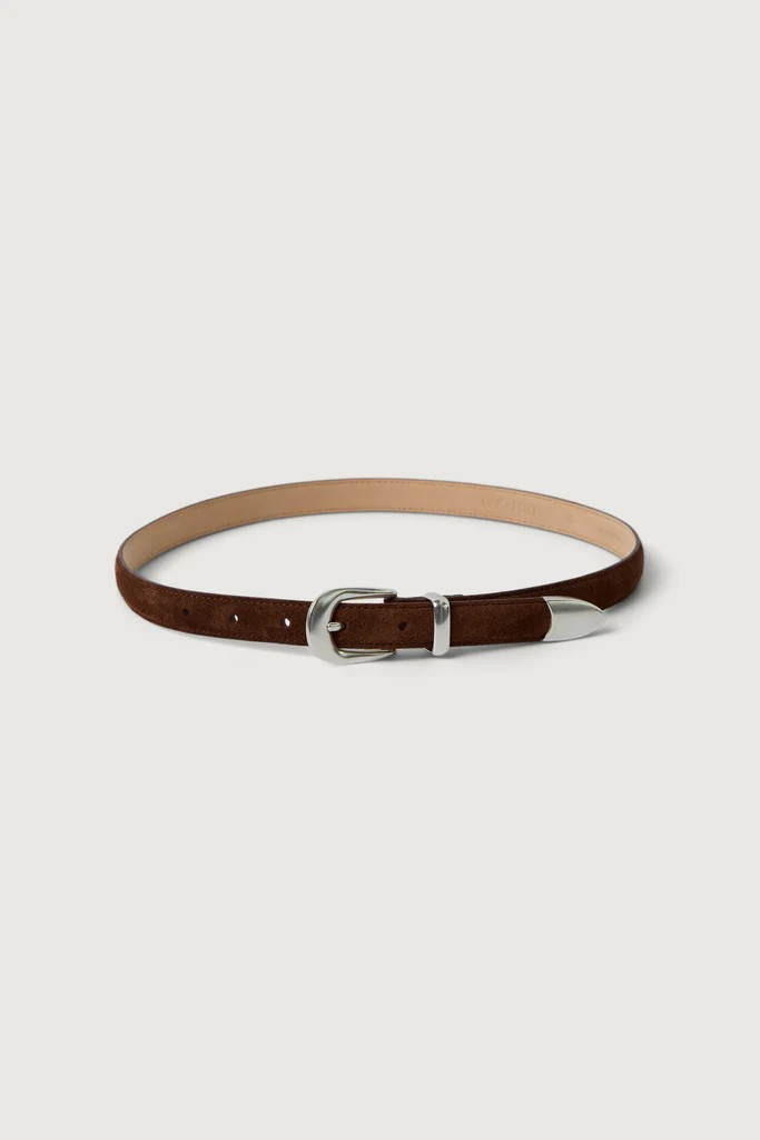 MILA WESTERN SUEDE BELT | OAK + FORT