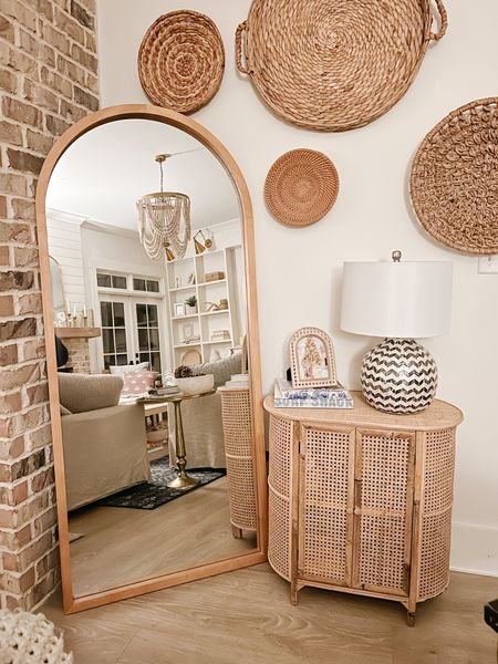 Loving this wooden arch floor mirror here ! #competition 

#LTKhome #LTKFind