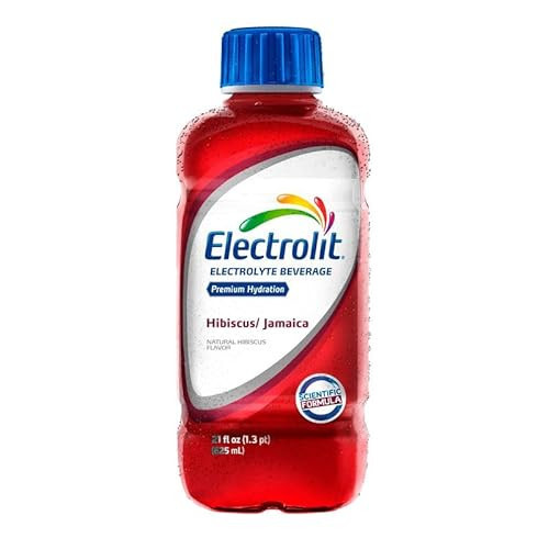 Electrolit Electrolyte Hydration & Recovery Drink, 21oz, Hibiscus/Jamaica, 12 Pack | Amazon (US)