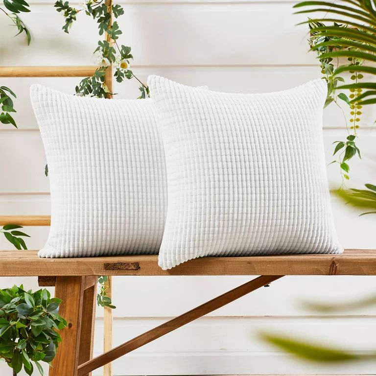 Deconovo Corduroy Decorative Throw Pillow Cover Solid Cushion Covers Pillowcase Home Decor for Li... | Walmart (US)